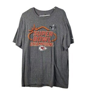 Nike Kansas City Chiefs Men's XL Gray Super Bowl Champs T-Shirt